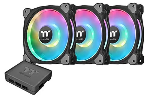 Vista 10 de Thermaltake Riing Plus 12 RGB TT Premium Edition 4.724 in Circular habilitado por software 12 LED RGB Riing Case/ventilador de radiador - Paquete