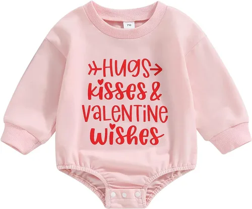 Vista 22 de Enterizo de manga larga con estampado de letras para bebés, niñas y niños