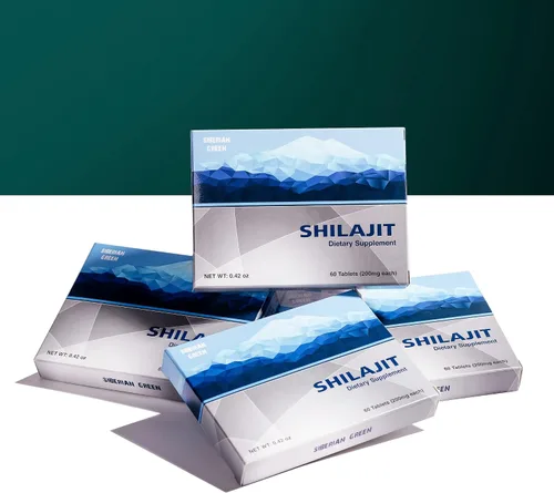 Vista 2 de Shilajit natural en tabletas, 2 paquetes de 60 tabletas (total 120 tabletas) etiqueta Golden Shilajit