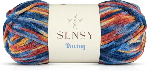 Vista 16 de Sensy Roving - Ovillo de lana multicolor, 3.5 onzas, 132 yardas, calibre 5, voluminoso (otoño)