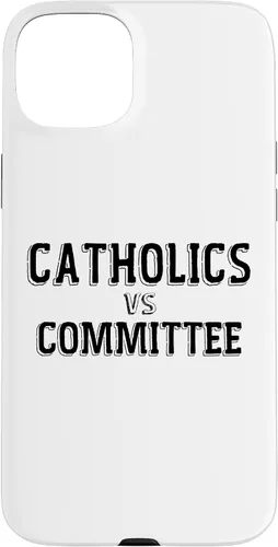 Vista 9 de Catholics Vs Committees Funny Catholic School Humor Case for iPhone 16