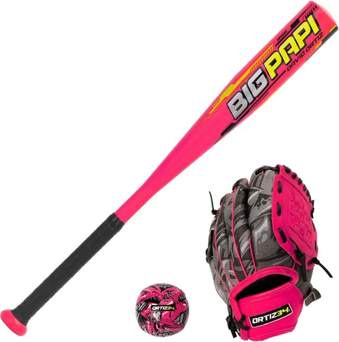 Vista 13 de Ortiz34 Youth T-Ball Set, 25” Signature Aluminum T-Ball Bat with -10 Drop, Foam Core T-Ball, 9” Lightweight Youth Glove, Vibrant Graffiti Print