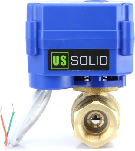 Vista 20 de Válvula de bola motorizada. Válvula de bola de acero inoxidable de 3/4" con puerto completo, 9-24V CC y configuración de retorno automático de 2