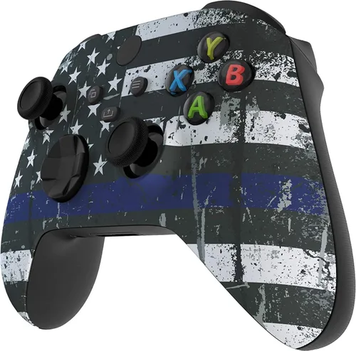 Vista 3 de Xbox Soft Touch Design Custom Gaming Controller -Soft Shell for Comfort Grip X for Microsoft Xbox (Blue Line)