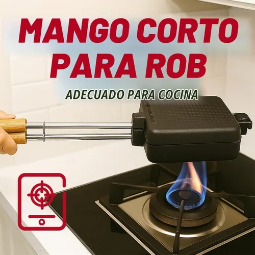 Vista 8 de Campfire Pie Iron - Sandwichera grande de hierro fundido de 4.9 pulgadas para camping, 2 piezas con bolsa de almacenamiento, asas ajustables de 21.7