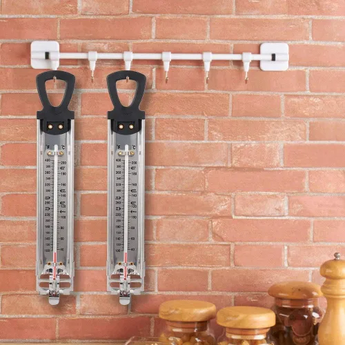 Vista 4 de Fahrenheit Celsius - Termómetro de doble escala para dulces de cocina, PVC transparente, resistente, duradero, de larga distancia, fácil de leer