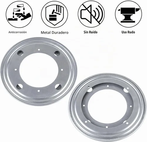 Vista 5 de HSTECH Lazy Susan de 8 pulgadas, placa de rodamiento giratoria de 400 libras resistente para mesa giratoria, funda de libros, bandeja de servir