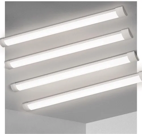 Vista 10 de KILIPOL Luz LED de listón de 2 pies, luces de tubo LED delgadas montadas en superficie de techo, 20 W 4000 K blanco neutro para oficina, tienda, 2