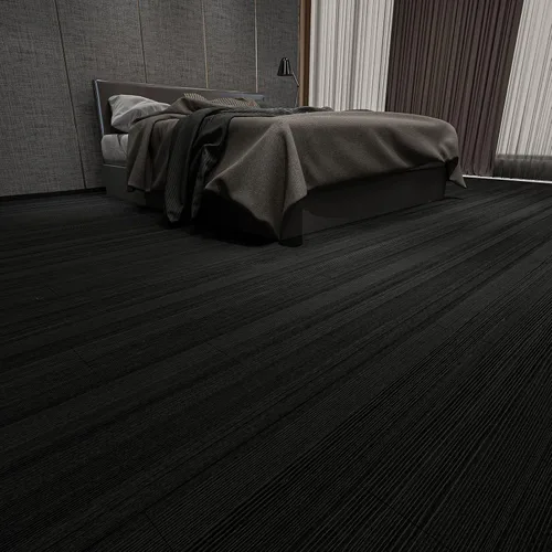 Vista 7 de Art3dwallpanels Azulejos de vinilo para despegar y pegar, 24 hojas de 36 pies cuadrados, tablón de madera adhesivo negro, diseño fino