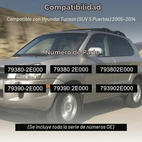 Vista 3 de 79380-2E000 - Tope para puerta delantera de automóvil, compatible con Hyundai Tucson de 5 puertas SUV 2005-2014, correa de tope de puerta
