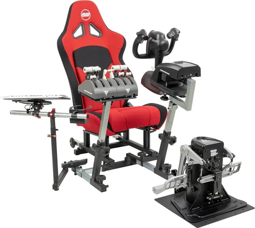 Vista 8 de SimFab Add-on Mounting Bracket Kit Compatible With Thrustmaster TCA Yoke And Throttle Boeing Edition (Yoke, Throttle And Rudder Pedals Bracket Kit)