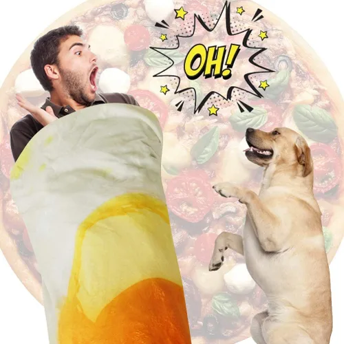 Vista 6 de Cobija gigante de tortilla de Burrito realista Manta de franela graciosa de bromas divertidas para regalos de Navidad o de Cumpleaños