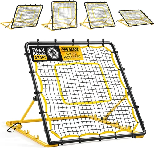Vista 10 de 4-Angle Soccer Rebounder Net Portable Goal Rebound