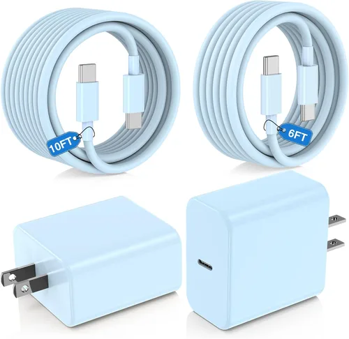 Vista 25 de Paquete de 2 bloques de cargador USB C de 100 W, adaptador de pared de Negro