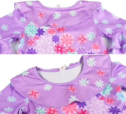 Vista 3 de Yarde Isabella Mirabel - Vestido de Halloween para niña con bolsa, tocado de princesa