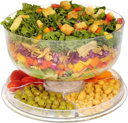 Vista 6 de Soporte de pastel con cubierta de cúpula, uso multipropósito 6 en 1, soporte de pastel con tapa, fuente para servir, tazón para ponche, fuente