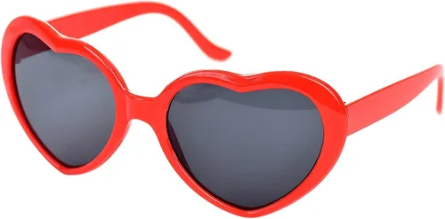 Vista 7 de Gafas de sol de fiesta corazón para niños adultos 12pcs protección UV neón