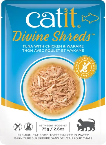 Vista 20 de Catit Divine Shreds Premium - Decoración de comida para gatos, pollo, paquete de 12