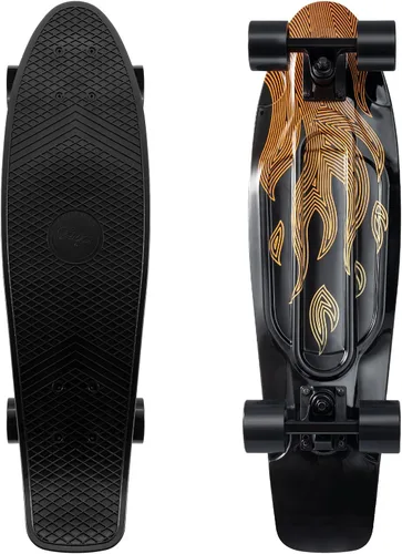 Vista 14 de KMX Classic Retro Mini Cruiser Skateboard for Kids, Teens, Adults Portable Compact Cruiser for Boys,Girls,Students,Beginners & Pros,Smooth
