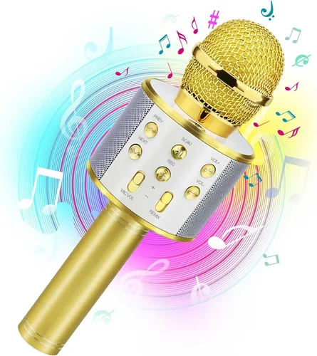 Vista 9 de Viposoon Los mejores regalos para niños, micrófono inalámbrico de karaoke Bluetooth para regalos de cumpleaños para niñas y niños de 4 a 12 años