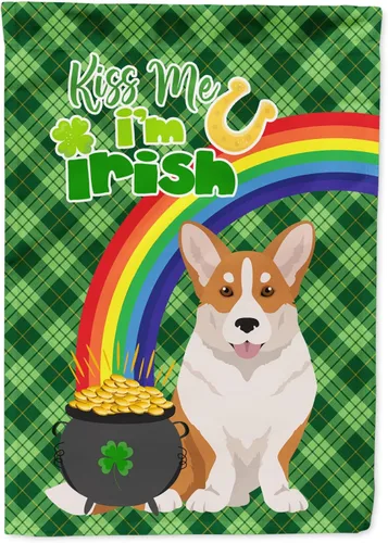 Vista 59 de Caroline's Treasures WDK4731GF - Bandera decorativa para jardín del día de San Patricio, color negro y tostado, Airedale Terrier, para jardín