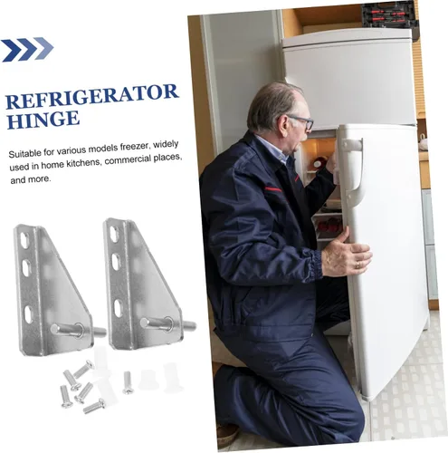 Vista 6 de 2 unids bisagras de nevera bisagras refrigerador puerta congelador reemplazo refrigerador pequeño suministro reparación congelador xiaobing acero