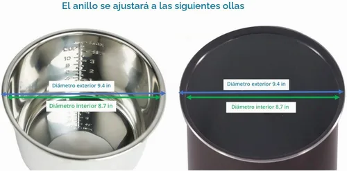 Vista 3 de Junta de goma GJS Gourmet compatible con todas las ollas eléctricas de 5 y 6 cuartos XL PPC770, PPC770-1, PPC771, PRO, WAL1, WAL2 e YBD60-100".