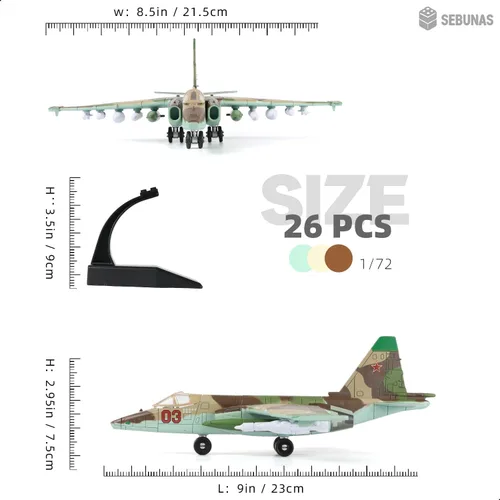 Vista 2 de SEBUNAS 1:72 Escala SU-25 Frogfoot Kit de modelo de montaje rápido de 06.SU-25S
