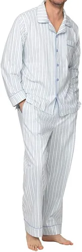 Vista 29 de PajamaGram Conjunto de pijama para hombre, clásico, 100% algodón Negro