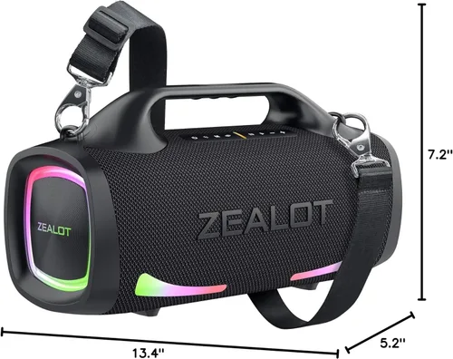 Vista 6 de ZEALOT Altavoz Bluetooth, altavoces de sonido en auge de 120 W, inalámbrico, doble emparejamiento, XBass, Bluetooth 5.3, 24000mAh, altavoz portátil