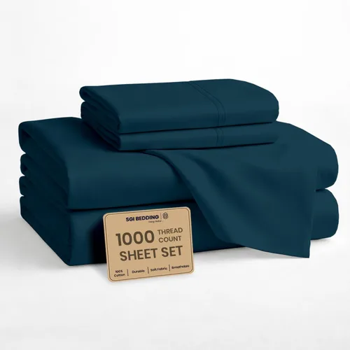 Vista 19 de SGI bedding Sábanas 100% algodón egipcio, tamaño individual, sábanas de hotel de lujo de 1000 hilos, bolsillo profundo de 18 pulgadas, suave