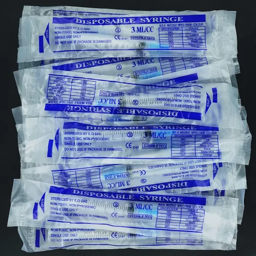 Vista 7 de Paquete de 20 jeringas industriales de 3 ml con aguja de 23Ga de 1 pulgada, jeringa desechable de plástico para laboratorios científicos, recarga