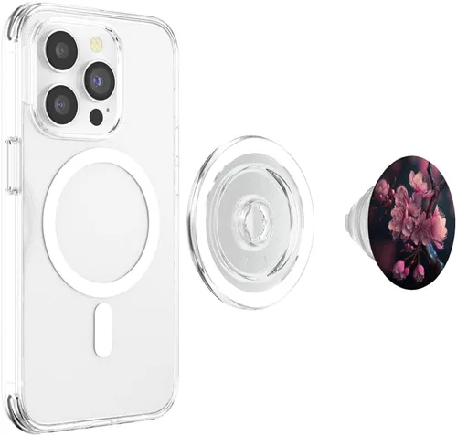 Vista 4 de Diseño de flor de cerezo japonés para PopSockets MagSafe PopGrip para iPhone