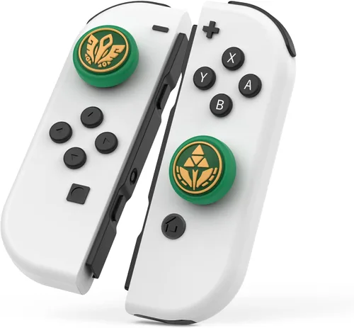Vista 5 de IINE Joycon - Tapas de agarre para pulgar, cubierta de joystick con tema de juego compatible con Nintendo SwitchOLEDSwitch Lite, tapas de silicona