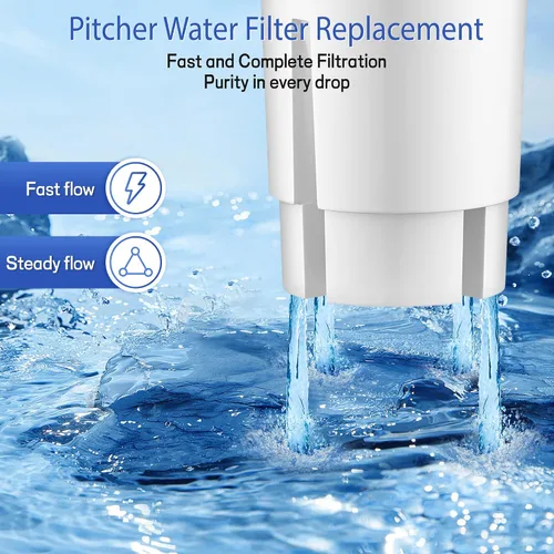 Vista 2 de BREAUILL Filtro de repuesto compatible con filtro de agua y jarras Brita®, repuesto de filtro de agua certificado NSF compatible con Brita® Classic