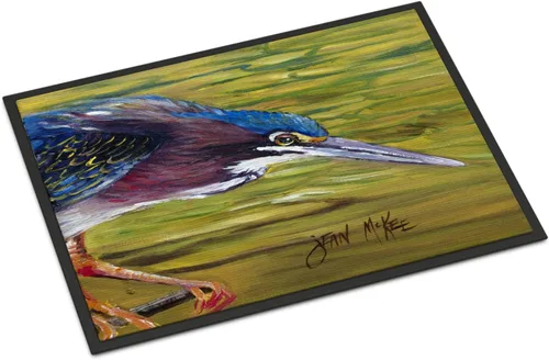 Vista 168 de Caroline's Treasures JMK1017JMAT - Tapete de caza de rana garza azul, 24 x 36 pulgadas, tapete para puerta delantera, interior y exterior
