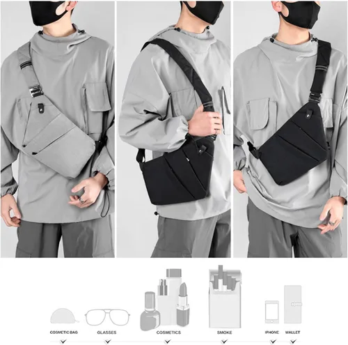 Vista 2 de North Carry Slim Sling Bag North Carry - Bolsa delgada para mujeres, bolsa antirrobo, bolsa flexible personal para mujeres y hombres
