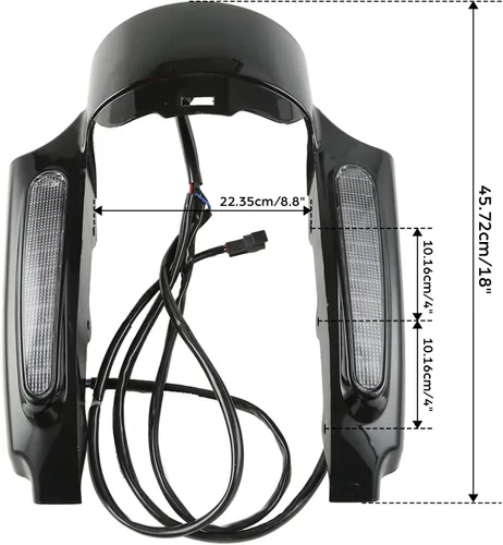 Vista 3 de TCMT Juego de fascia de guardabarros trasero compatible con Harley Touring Road King CVO Road Glide Ultra Classic Electra Glide Street Glide
