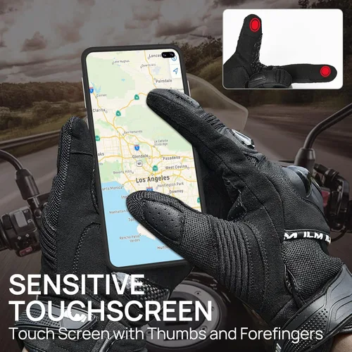 Vista 3 de ILM - Guantes de motocicleta para hombres y mujeres con pantalla táctil, guantes de equitación para motocross, bicicleta de tierra, ATV, modelo-WD01