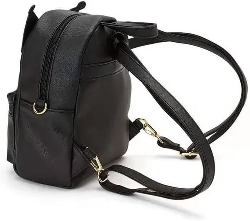 Vista 2 de RULEBAG Mini mochilas lindas de felpa peluda mochilas para niñas mochilas para niños mochila kawaii gran regalo, Poliuretano negro, Computadora