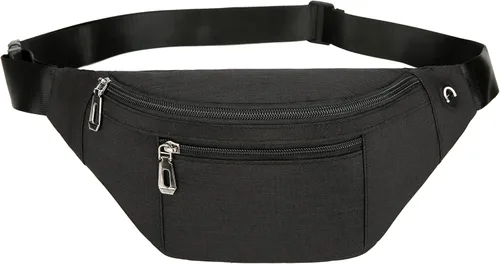 Vista 17 de Riñonera para hombres y mujeres, de moda e impermeable con cinturón ajustable, bolsas de riñonera casuales para correr, deportes, viajes. beige