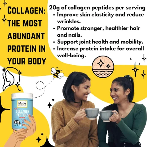 Vista 7 de Made by Nature - Péptidos de colágeno tipo 2 sin sabor: apoya la salud de la piel, el cabello, las articulaciones y el intestino, hidrolizados