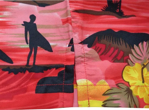Vista 5 de Camisa con estampado hawaiano para hombre, marca Alvish.
