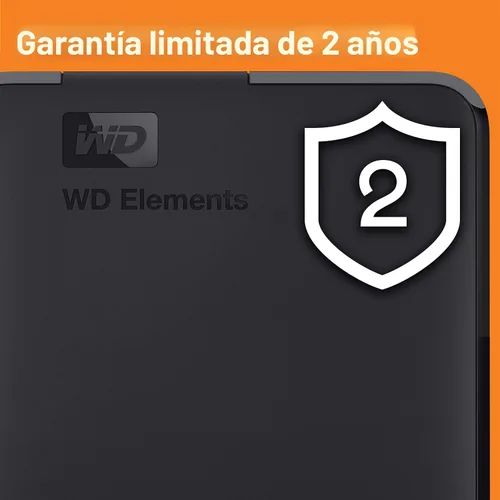 Vista 2 de Western Digital WD - Disco duro externo portátil de 1 TB Elements para Windows, USB 3.2 Gen 1/USB 3.0 para PC y Mac, listo para conectar y usar