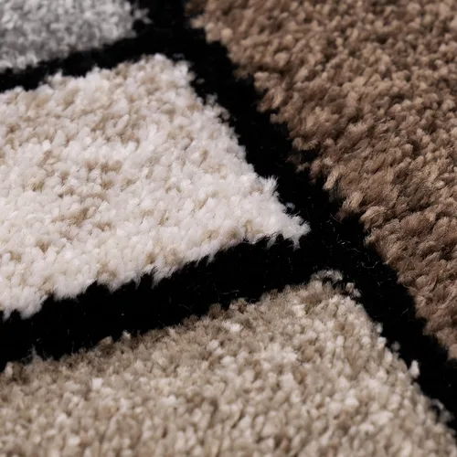 Vista 2 de Paco Home Alfombra de área con patrón geométrico moderno en marrón beige, tamaño: 2' x 3'7