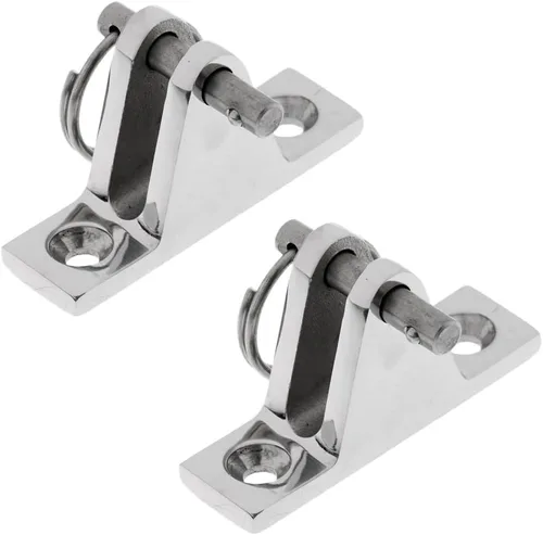Vista 10 de Bisagra de cubierta ajustable de acero inoxidable 316 Bimini Montaje en cubierta lateral Hardware marino 2 uds