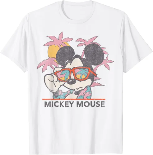 Vista 46 de Disney Mickey and Friends Mickey Mouse Tropical Retrato Camiseta S Negro
