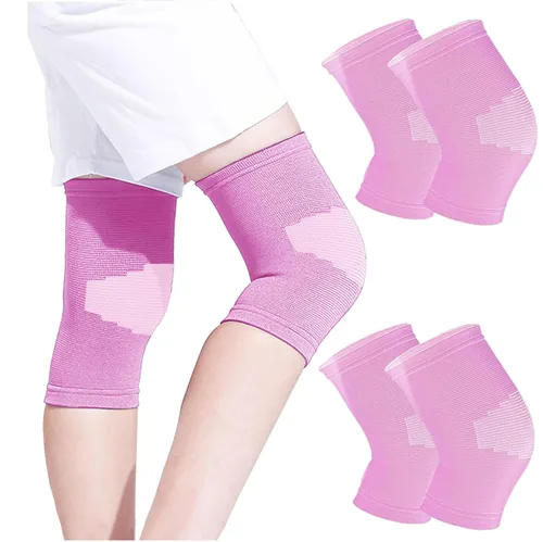 Vista 8 de Yxmeiguo 2 pares de rodilleras para niños, rodilleras para niños, rodilleras de compresión para niños y niñas, rodilleras para baloncesto, voleibol