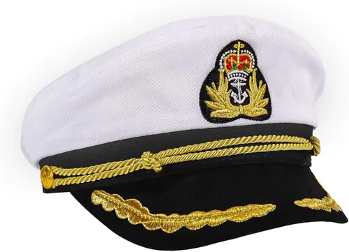 Vista 2 de Homiton - 2 gorras unisex para adultos para marinero, diseño de capitán