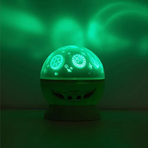 Vista 5 de Star Wars The Mandalorian con proyección LED giratoria Grogu Lámpara para niños y luz nocturna